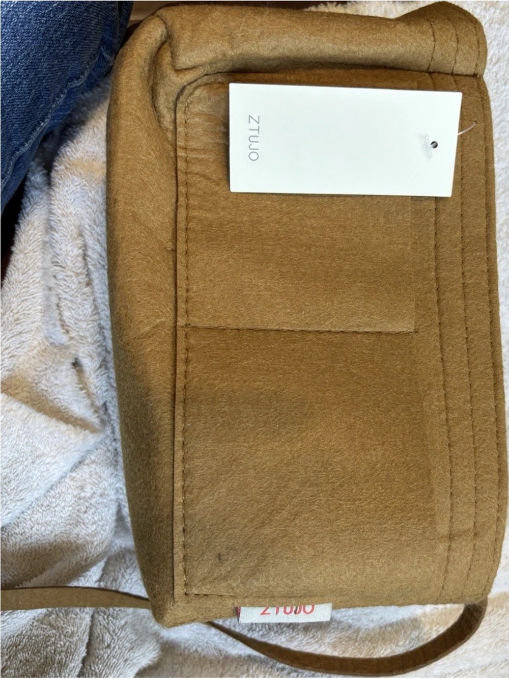 ZTUJO Camel Felt Crossbody Bag